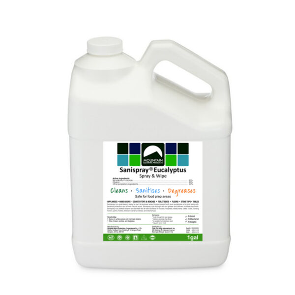 Sanispray 1 Gallon, Ethyl Alchohol + Benzalkonium Chloride (disinfectant, Sanitizer Spray & Mist, Antivirus, Antibacterial)