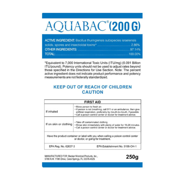 AQUABAC 200G Granular Bti Mosquito Control | Fly Control