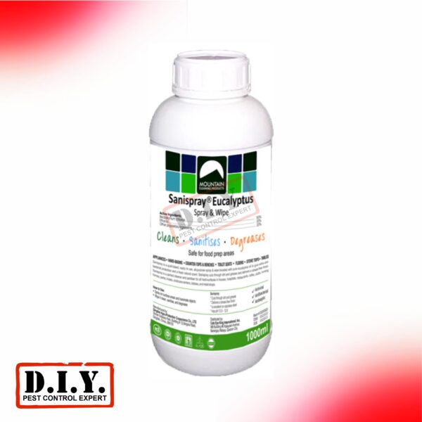Sanispray 1 Liter, Ethyl Alchohol + Benzalkonium Chloride (disinfectant, Sanitizer Spray & Mist, Antivirus, Antibacterial)
