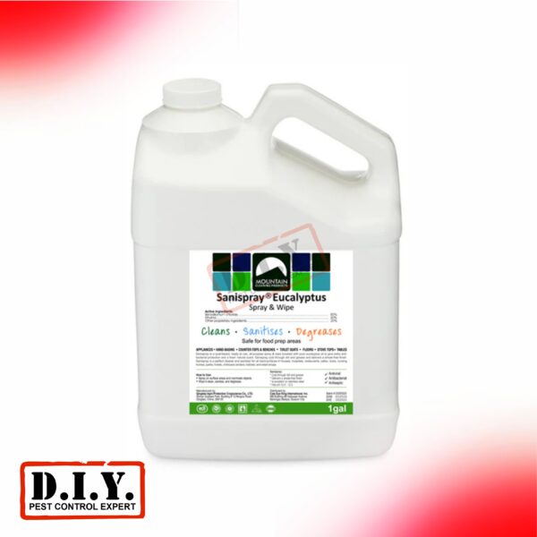 Sanispray 1 Gallon, Ethyl Alchohol + Benzalkonium Chloride (disinfectant, Sanitizer Spray & Mist, Antivirus, Antibacterial)